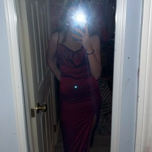 midi cowl neck dress